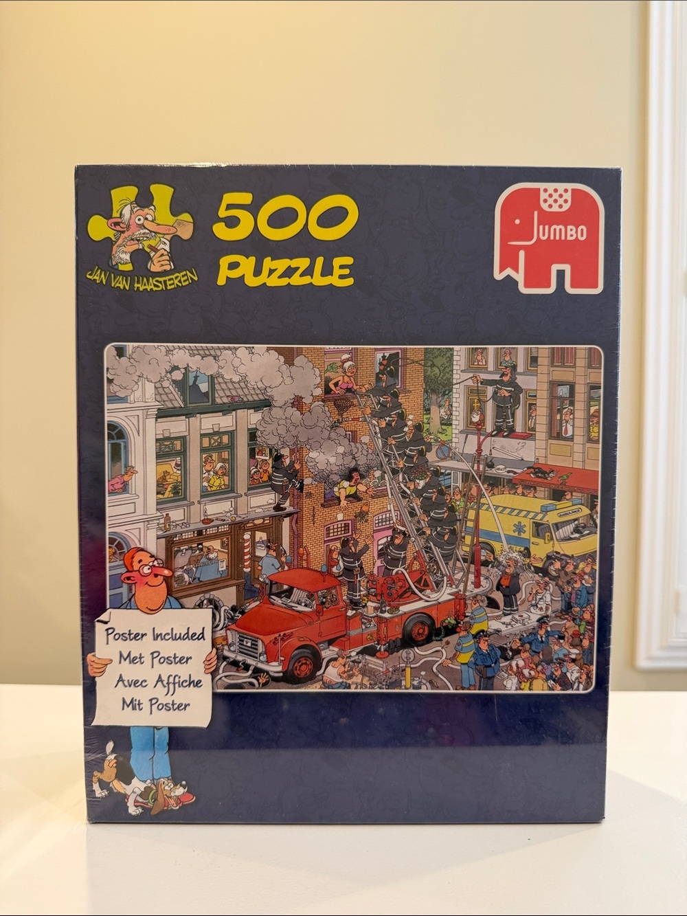 New Sealed Jumbo FIRE! 500 pc Jigsaw Puzzle by Jan Van Haasteren